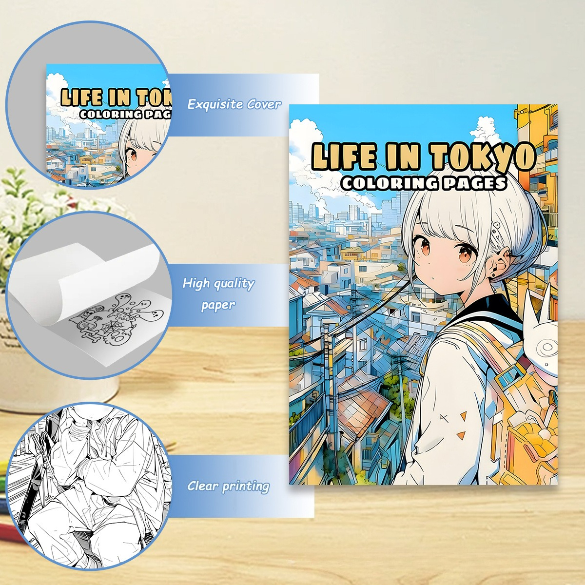 Life in Tokyo Coloring Book 24 - Japanese Lifestyle Book บทวิจารณ์และราคา