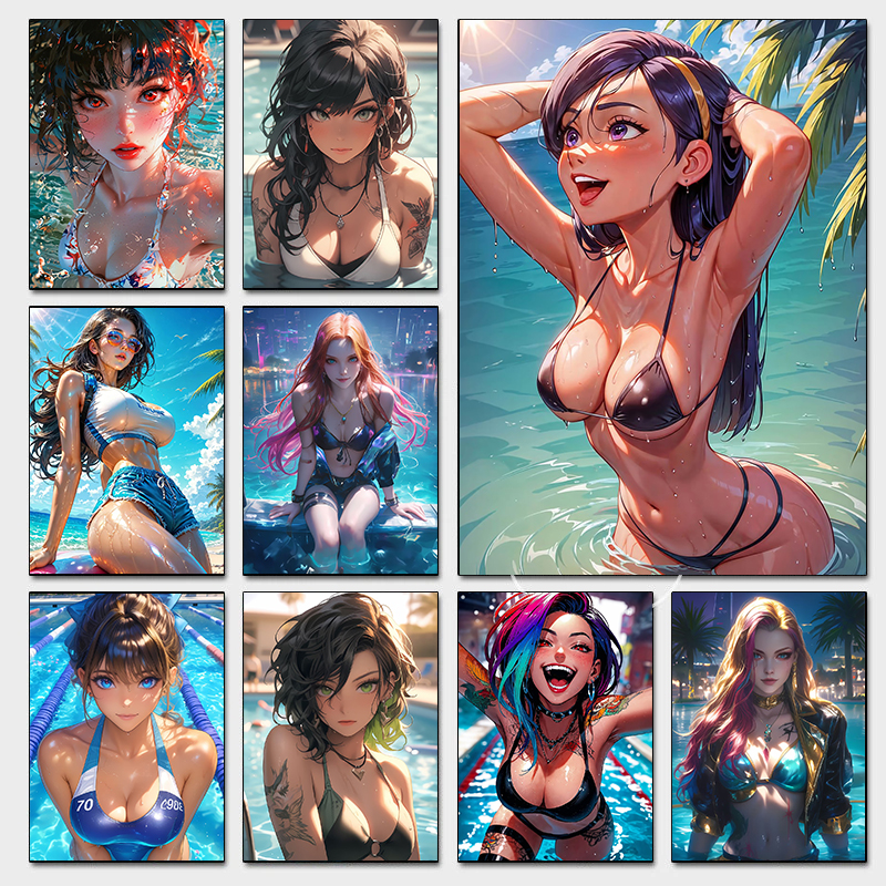 Fashion Sexy Girl in Pool Post - Japanese Girl Lifestyle บทวิจารณ์และราคา