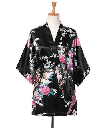 Lace Up Woman Peacock Print Ja - Kimono Yukata Cotton บทวิจารณ์และราคา