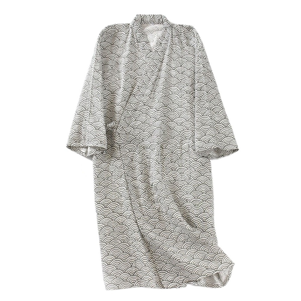Sleepwear V-Neck Men's Kimono  - Kimono Yukata Cotton บทวิจารณ์และราคา