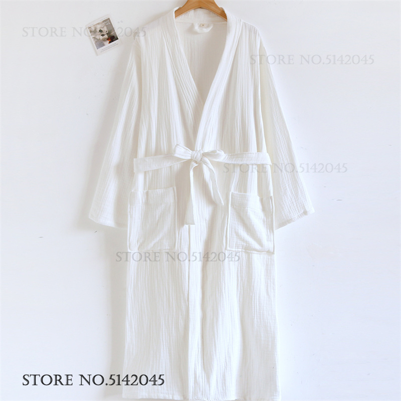 100% Cotton Gauze Couple Long  - Kimono Yukata Cotton บทวิจารณ์และราคา