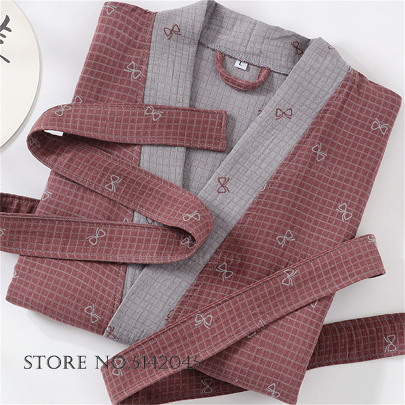 100% Cotton Coupe Robe Sleepwe - Kimono Yukata Cotton บทวิจารณ์และราคา