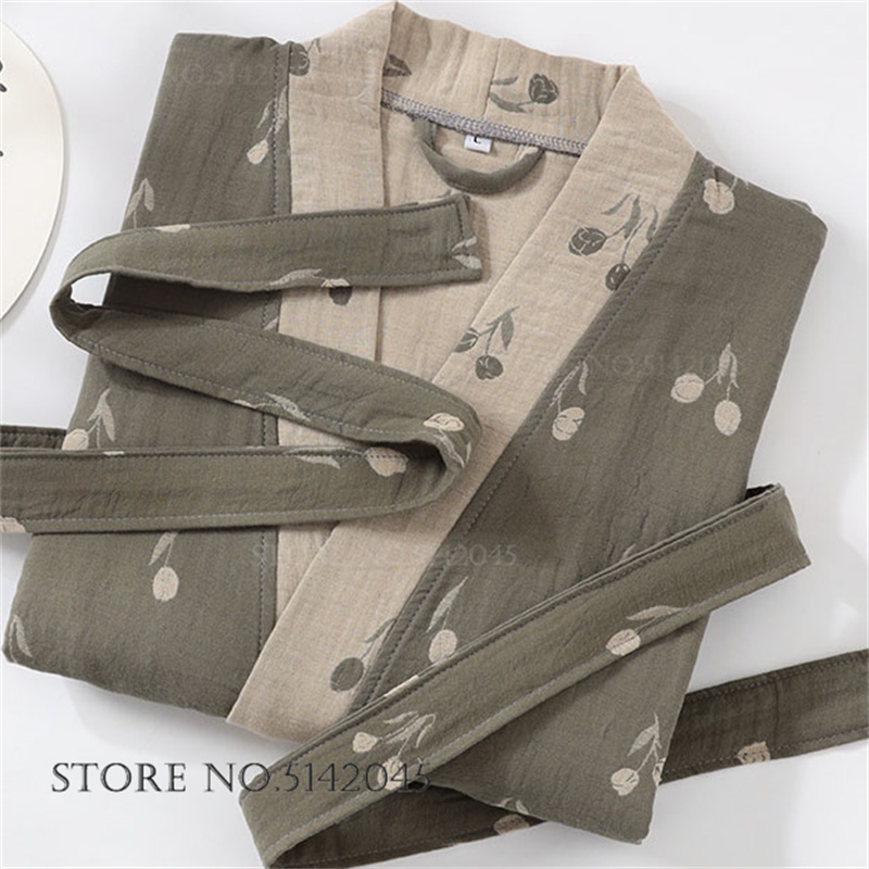 100% Cotton Coupe Robe Sleepwe - Kimono Yukata Cotton บทวิจารณ์และราคา