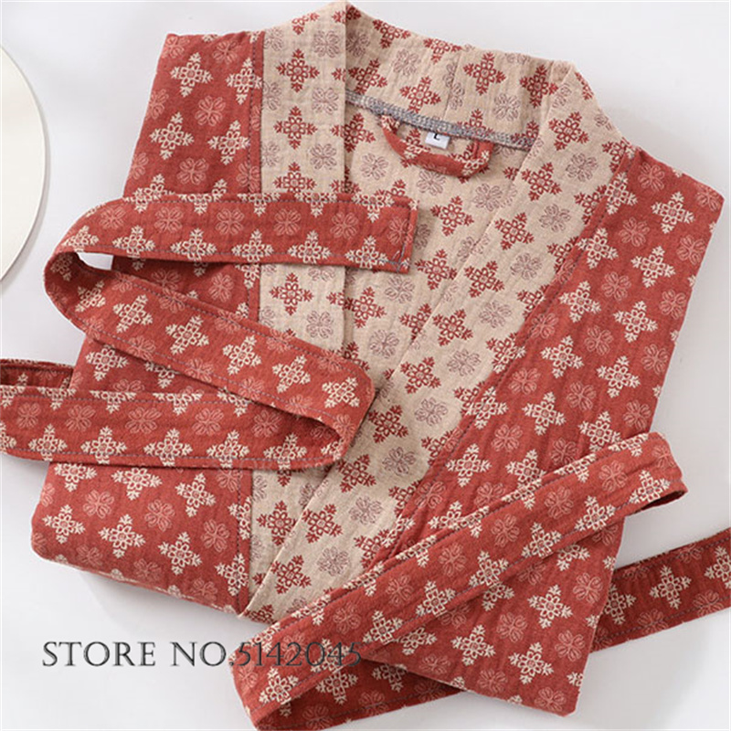 100% Cotton Coupe Robe Sleepwe - Kimono Yukata Cotton บทวิจารณ์และราคา