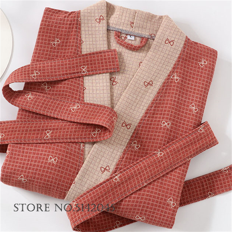 100% Cotton Coupe Robe Sleepwe - Kimono Yukata Cotton บทวิจารณ์และราคา