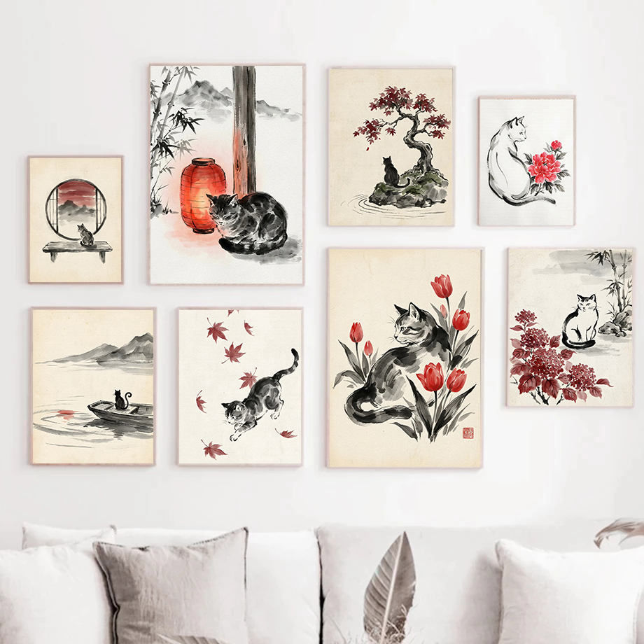 Japanese Cat Sleeping by Lante - Japanese Minimalism Lifestyle บทวิจารณ์และราคา