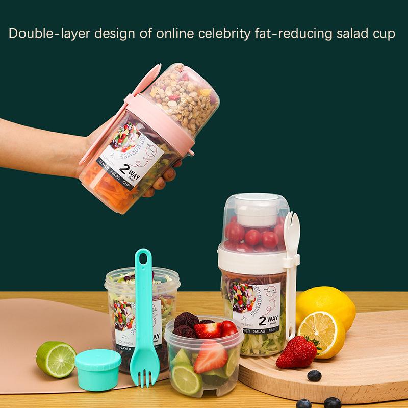 Breakfast Fruit Oat Yogurt Sal - Bento Box Two Tier บทวิจารณ์และราคา