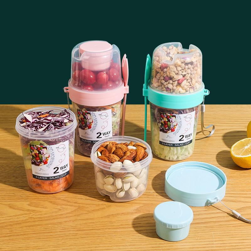 Breakfast Fruit Oat Yogurt Sal - Bento Box Two Tier บทวิจารณ์และราคา