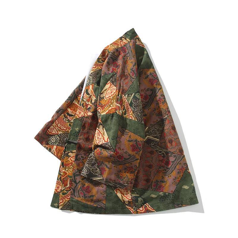 Ethnic Style Print Yukata Men  - Kimono Yukata Cotton บทวิจารณ์และราคา