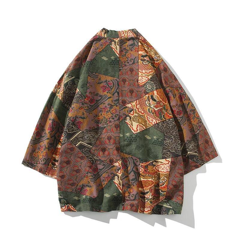 Ethnic Style Print Yukata Men  - Kimono Yukata Cotton บทวิจารณ์และราคา