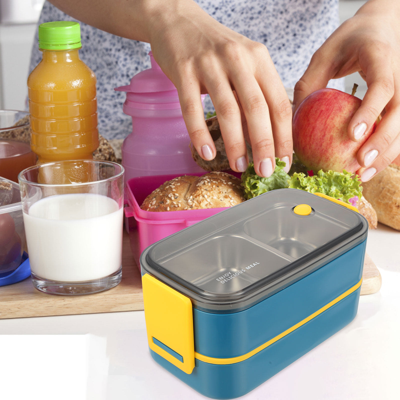 Double-Layer Stainless Steel B - Bento Box Two Tier บทวิจารณ์และราคา